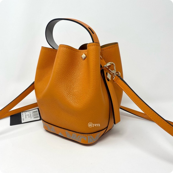 MCM AUTHENTIC autumn maple Milano drawstring crossbody bag - Picture 12 of 16